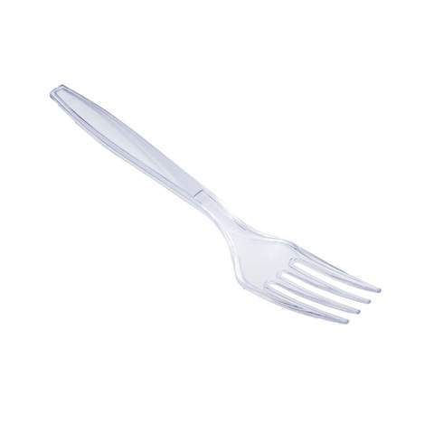 Plastic Clear Disposable Party BBQ Forks 40 Pack 17cm THL1684