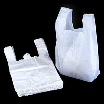 Extra Large White Plastic Shopping Bags (100 pcs.)