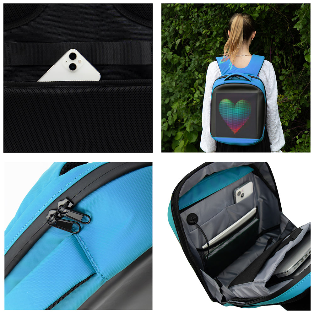 Durane LED Backpack 30 x 13 x 40 cm Blue 11054 (Parcel Rate)