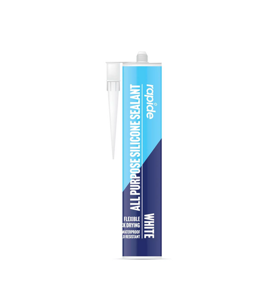 Rapide Flexible All Purpose Silicone Sealant White 260ml 5966 A (Parcel Rate)