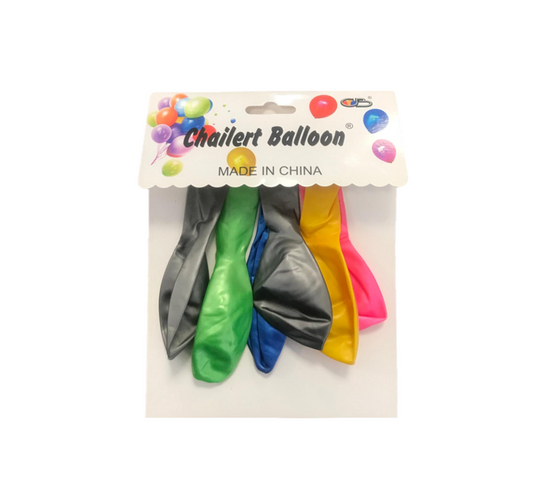 Metallic Balloons Pack of 6 Assorted Colours 7424 (Parcel Rate)