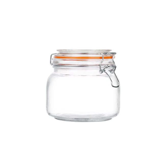 Glass Food Storage Jar Container 11.5 x 11 cm 7765 (Parcel Plus Rate)