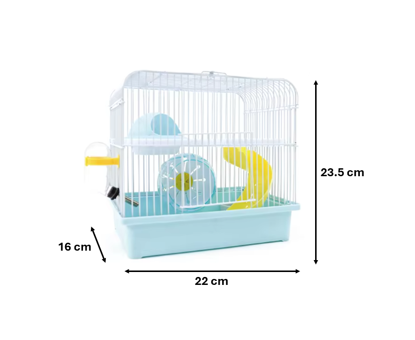 Dayang Pet Small Hamster Mouse Rodent Cage 22 x 23.5 x 16 cm Assorted Colours 7834 (Parcel Rate)