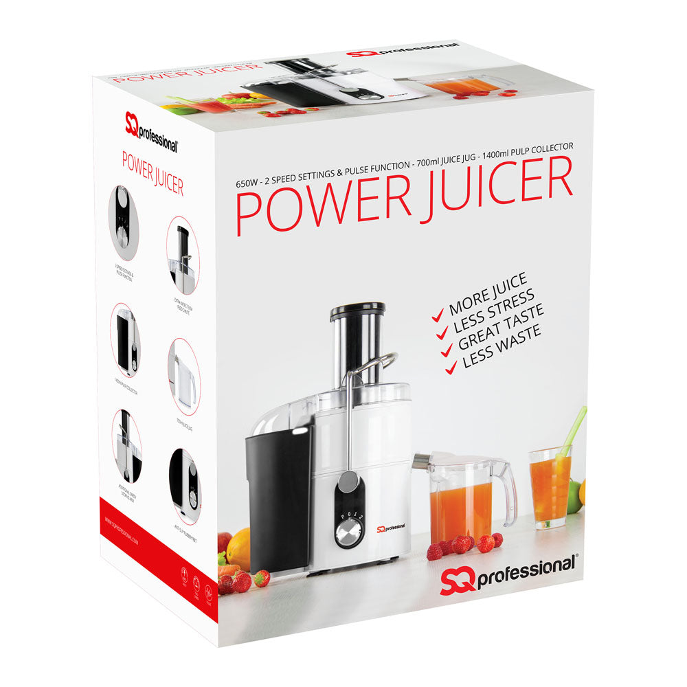 SQ Professional Blitz Power Juicer 650W 0.7L White 8306 (Big Parcel Rate)