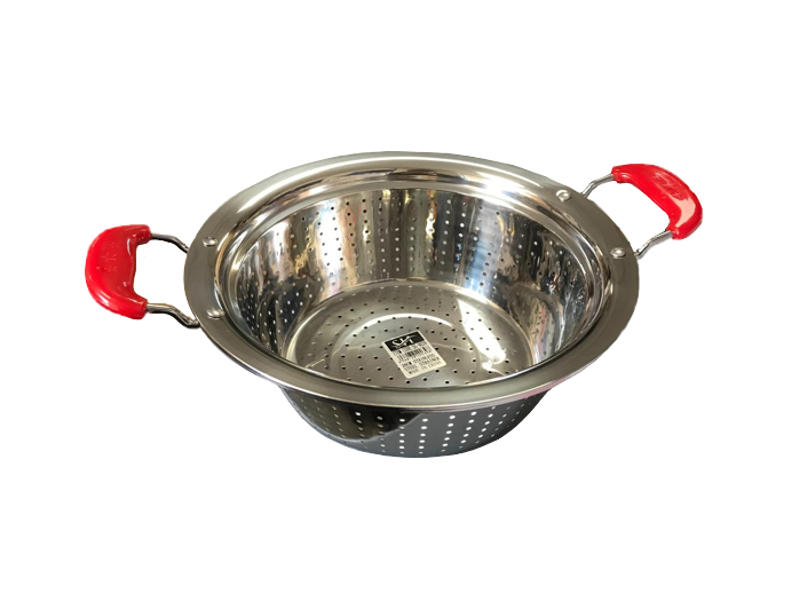 Stainless Steel Colander Strainer with Two Handles 34cm SG9041 (Parcel Rate)