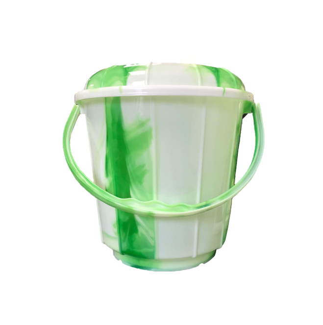 7 Litre Tie Dye Design Plastic Bucket with Lid Assorted Colours TS60988 (Big Parcel Rate)