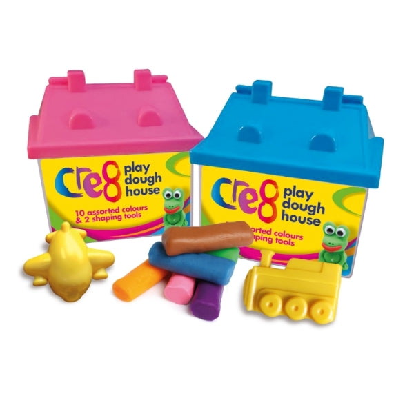 Cre8 Play Dough House Shape Assorted Colours P2452 (Parcel Rate)