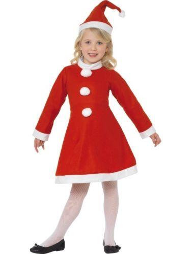 Christmas Santa Claus Girls Costume Dress One Size  6-9 Years 1765 (Parcel Rate)