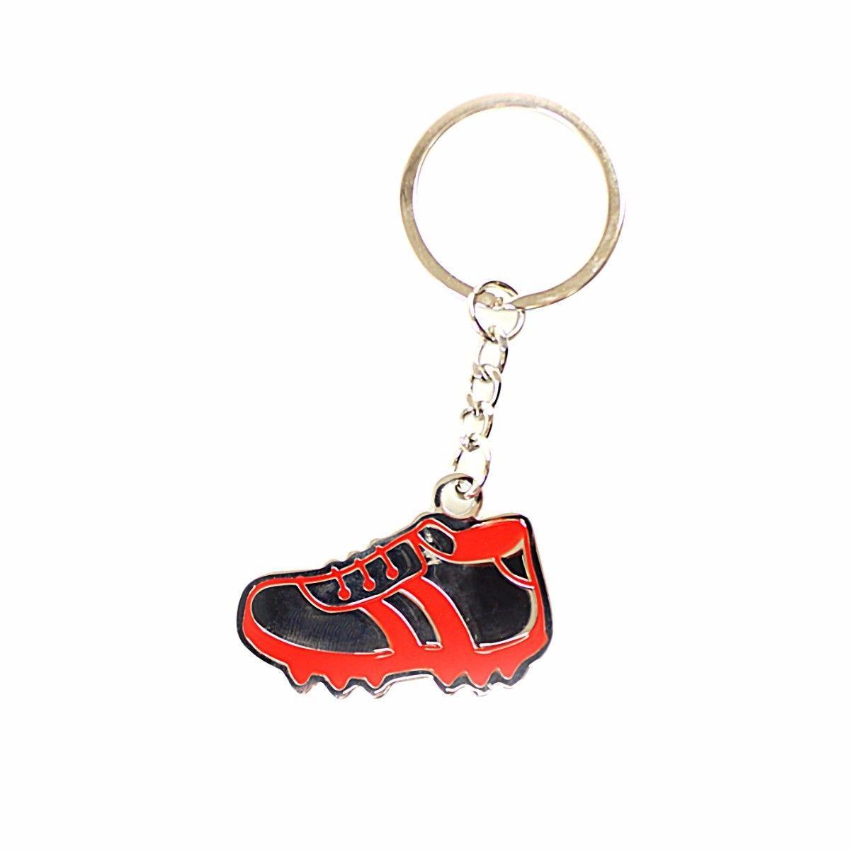 Metal Football Shoe / Number '18' 3.5 cm Keyring Keychains Assorted Colours 2518 (Large Letter Rate)