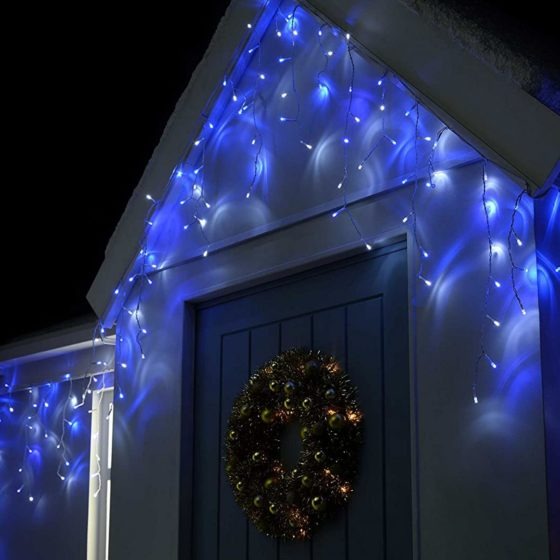 240LED Ice White and Blue Icicle Lights 6052 (Parcel Rate)