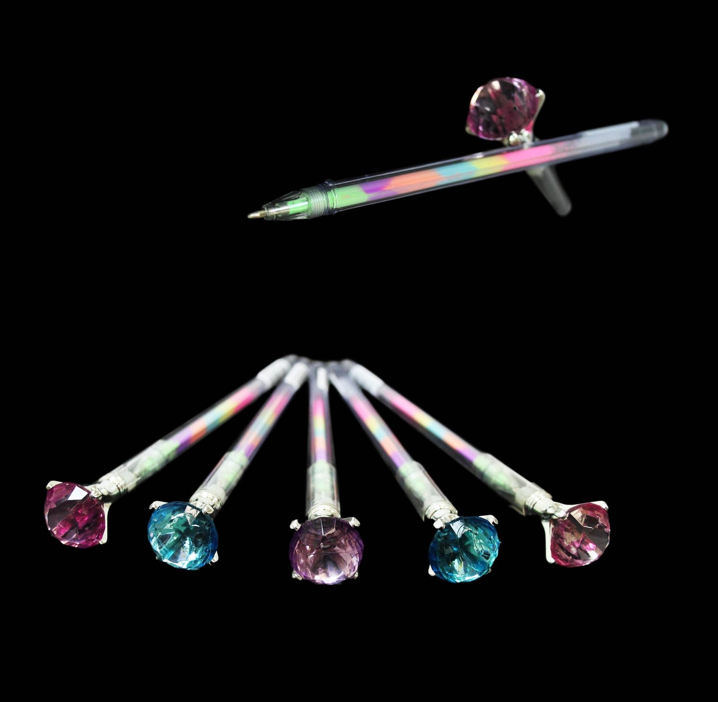 Multicolour Ink Gel Pen Diamond Head Assorted Colours 19cm 2203 (Large ...