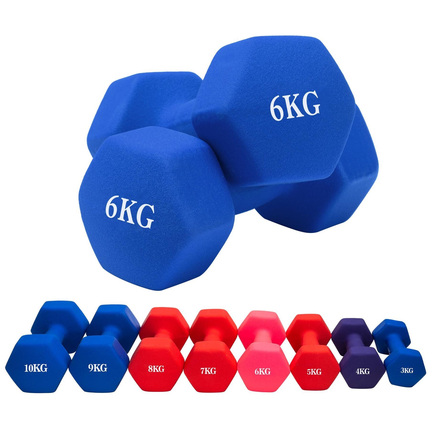 1 Piece Vinyl Fitness Dumbbell 6kg For Fitness Boxing Home Gym