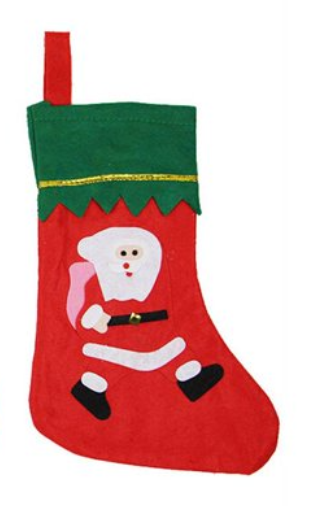 Christmas Festive Stocking Red Green Hanging Stocking 32cm Mixed Designs 9980 (Large Letter Rate)