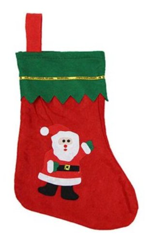 Christmas Festive Stocking Red Green Hanging Stocking 32cm Mixed Designs 9980 (Large Letter Rate)