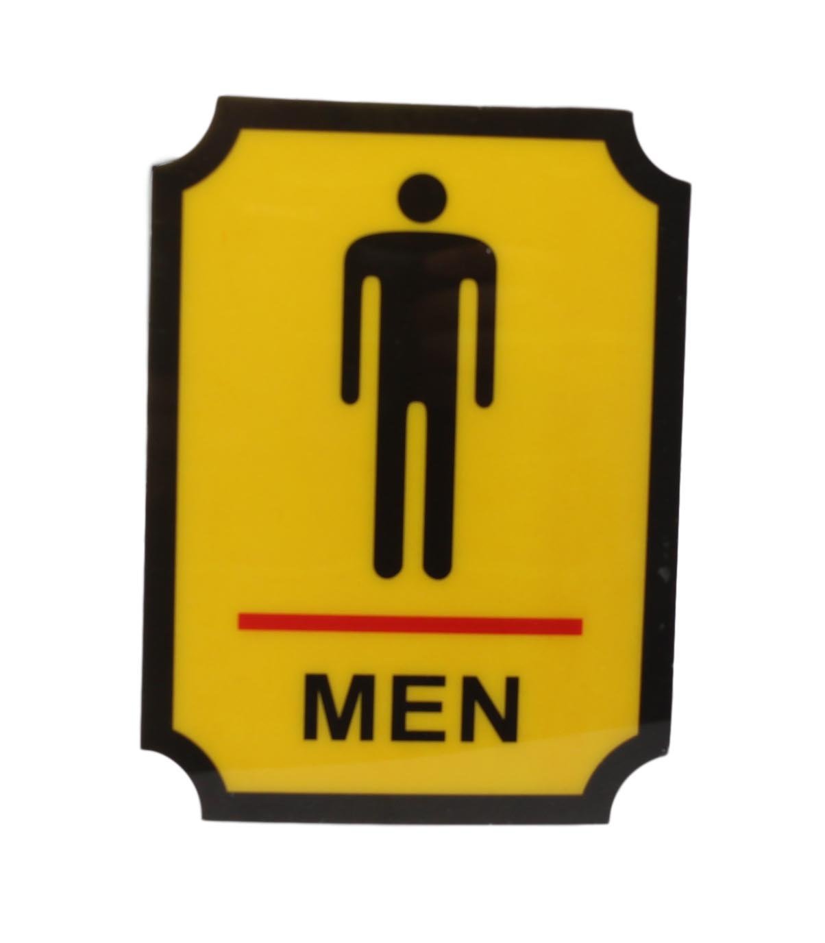 Toilet Door Signage Men Sign Adhesive Sticker 12cm x 9cm 5280 (Large Letter Rate)