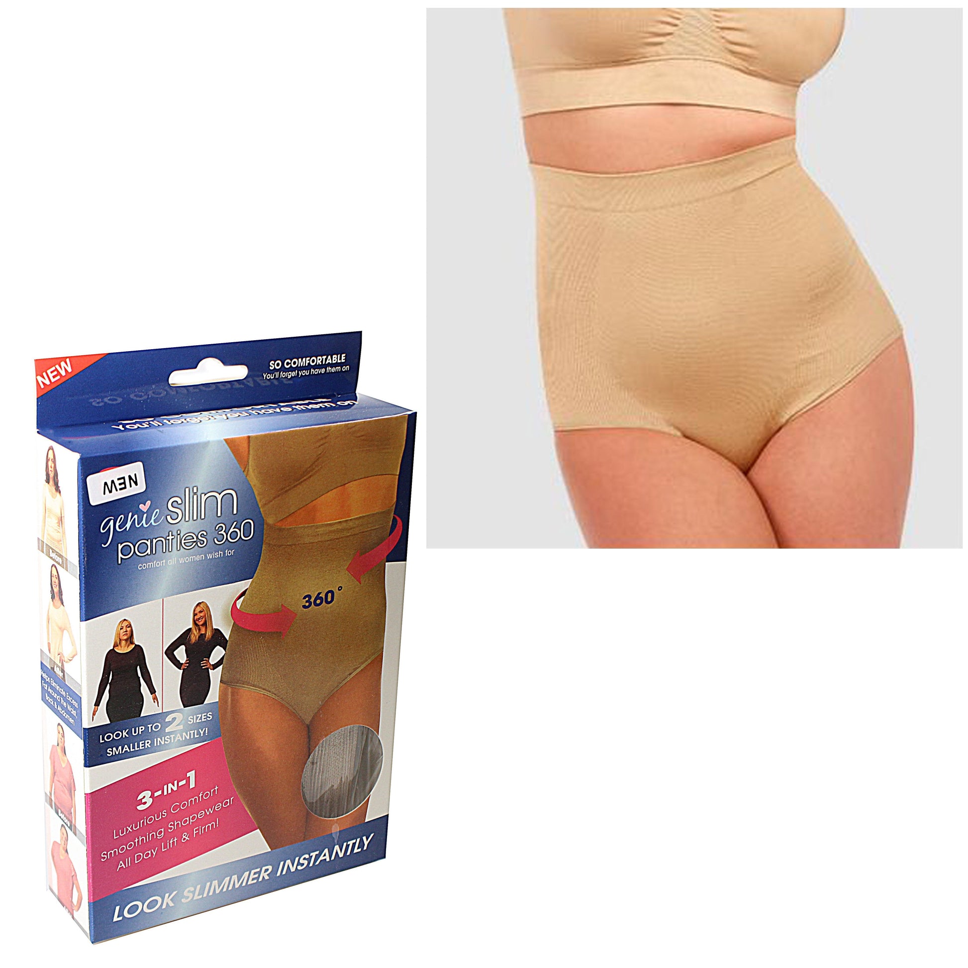 Genie Slim Panties 360 Slimming Panty Underwear Slims Fit Body Reshaping  for Women