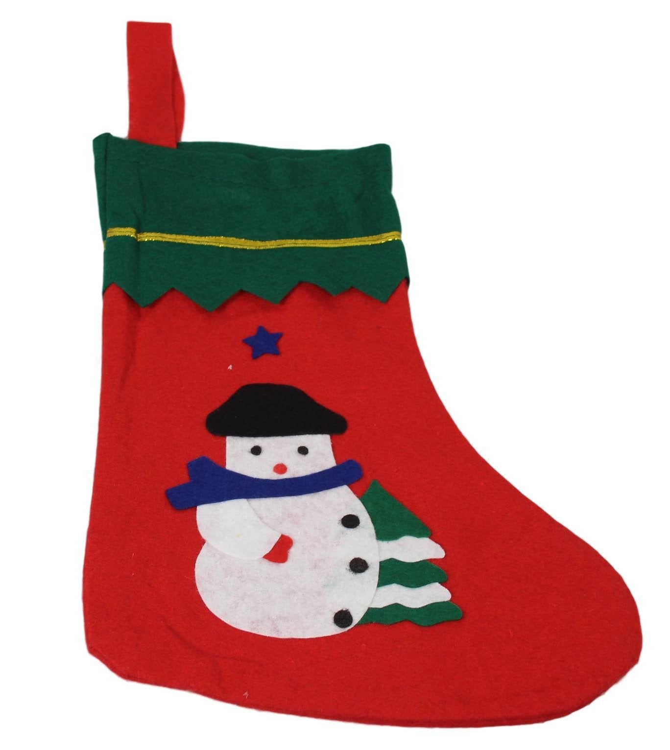 Christmas Festive Special Stocking Red and Green Hanging Stocking 32cm 1437 (Large Letter Rate)